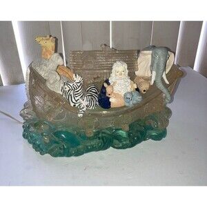 Vintage Noah's Ark LIghted Working Heavy